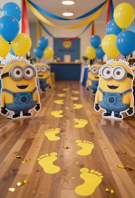 adorable minion footprint stickers