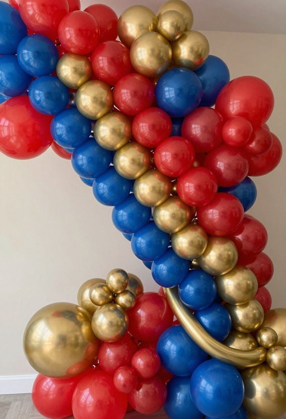 avengers themed balloon garland decoration