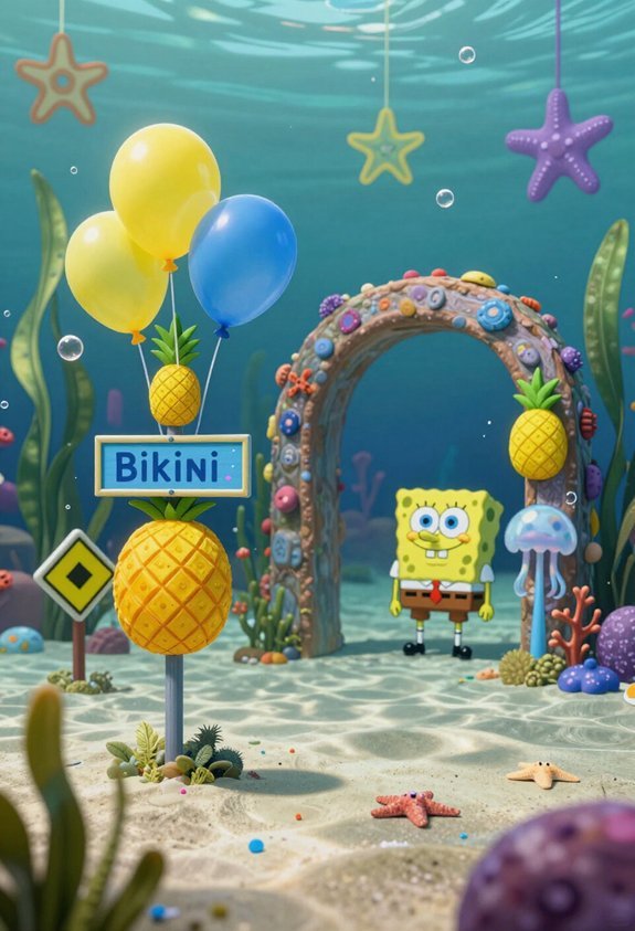 bikini bottom themed decorations
