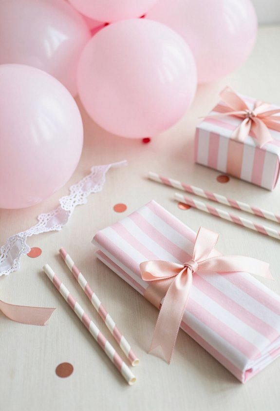 bold pink and white stripes