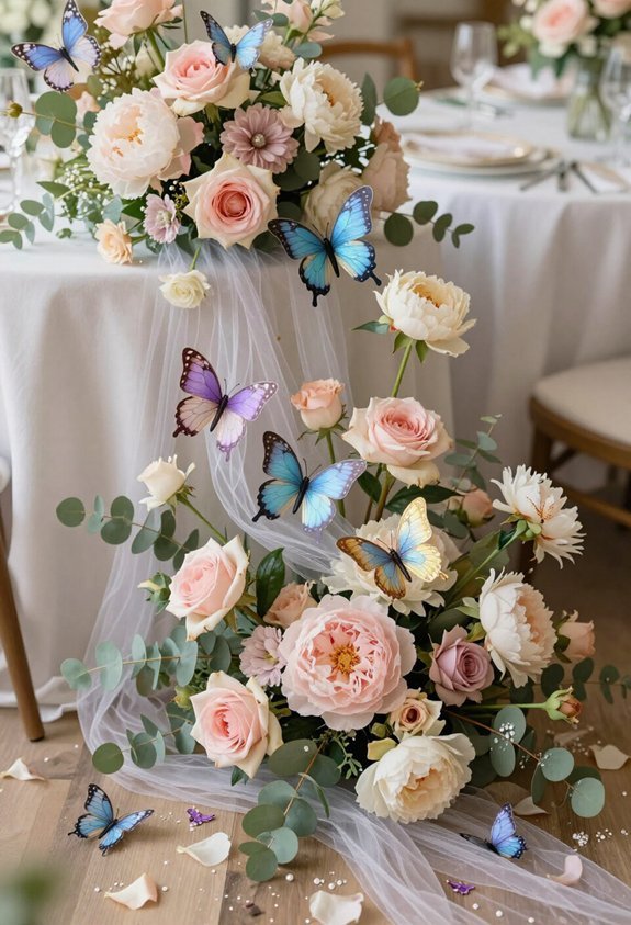 butterfly themed floral centerpieces