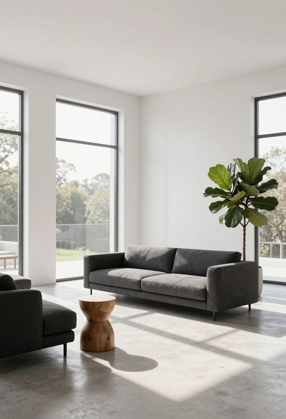 calm clutter free living rooms