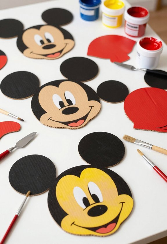 cardboard mickey party decorations