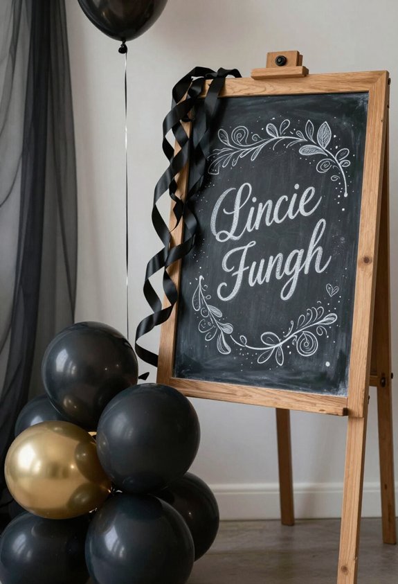 chalkboards enhance party decor