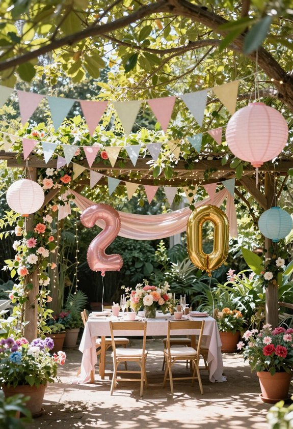 charming outdoor celebration decor
