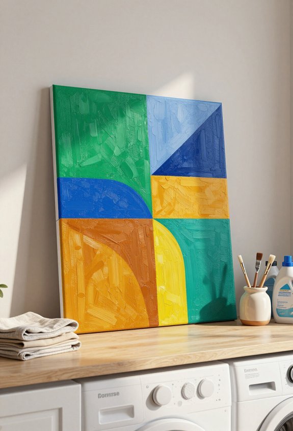 cheerful diy laundry art