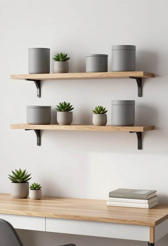 clear desk organized space