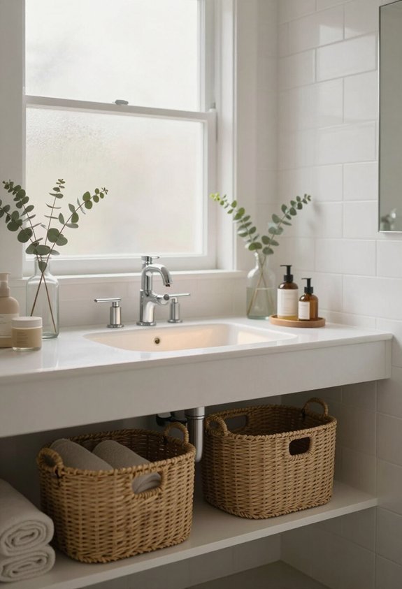 clutter free bathroom organization solution