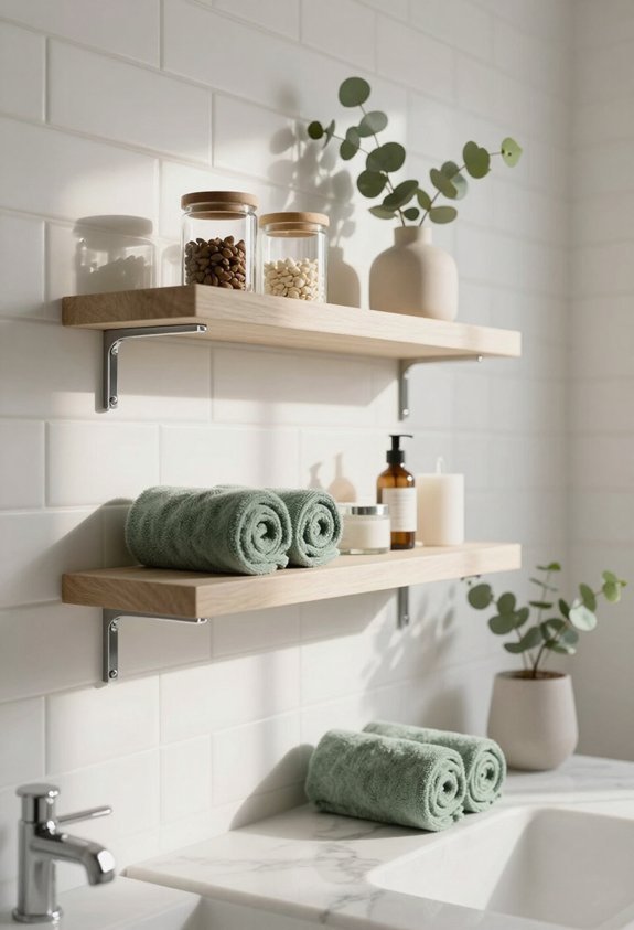 clutter free floating shelf solutions