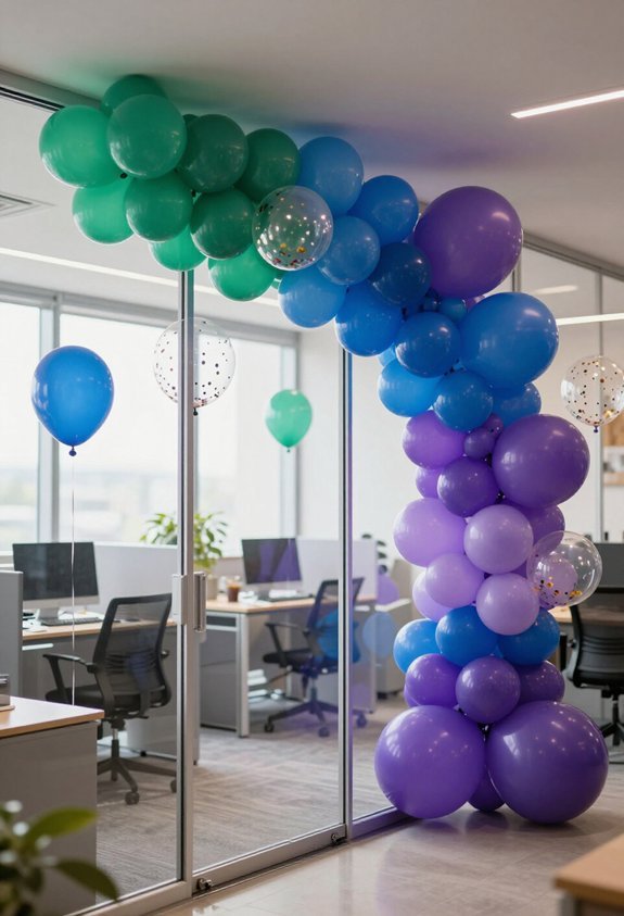 colorful balloon arch decorations