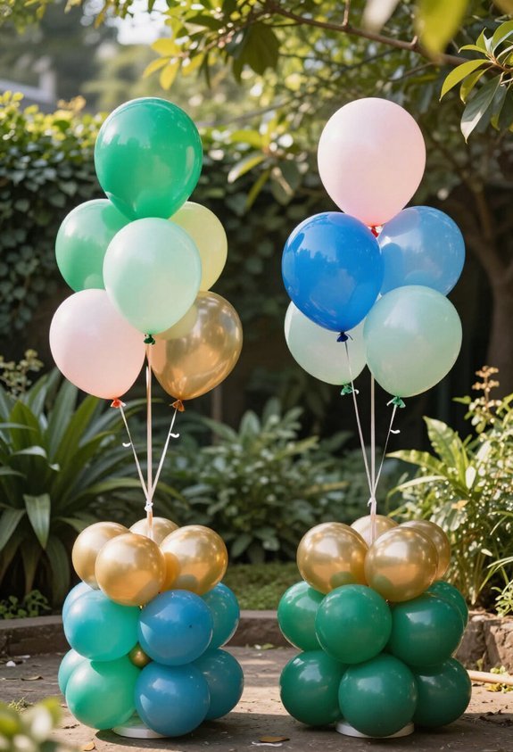 colorful balloon corner decorations
