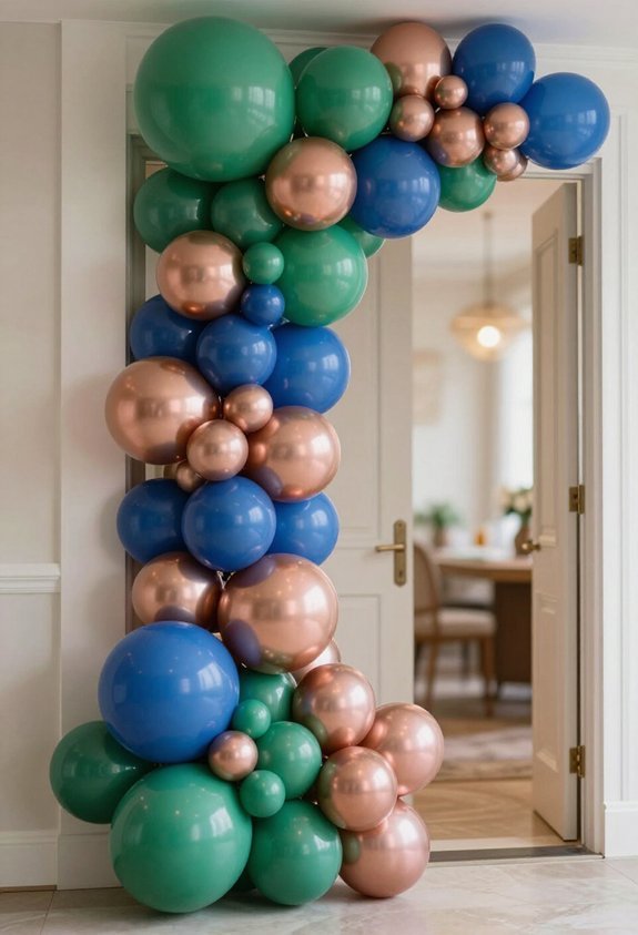 colorful balloon garland design