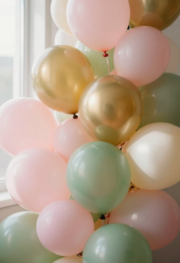 colorful balloon photo backdrop