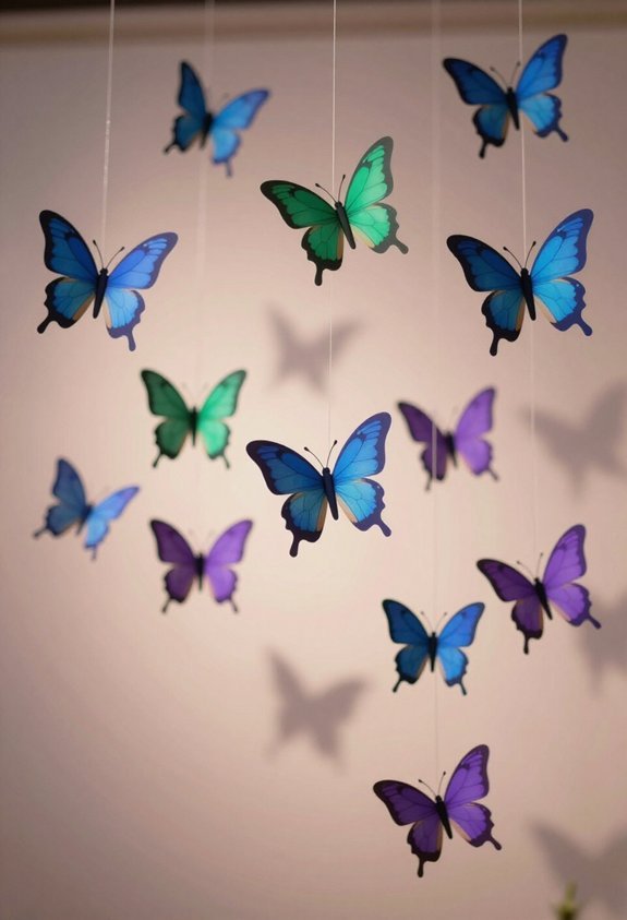 colorful butterfly garlands creation