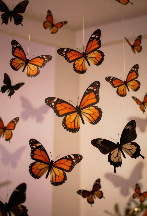 colorful butterfly paper cutouts