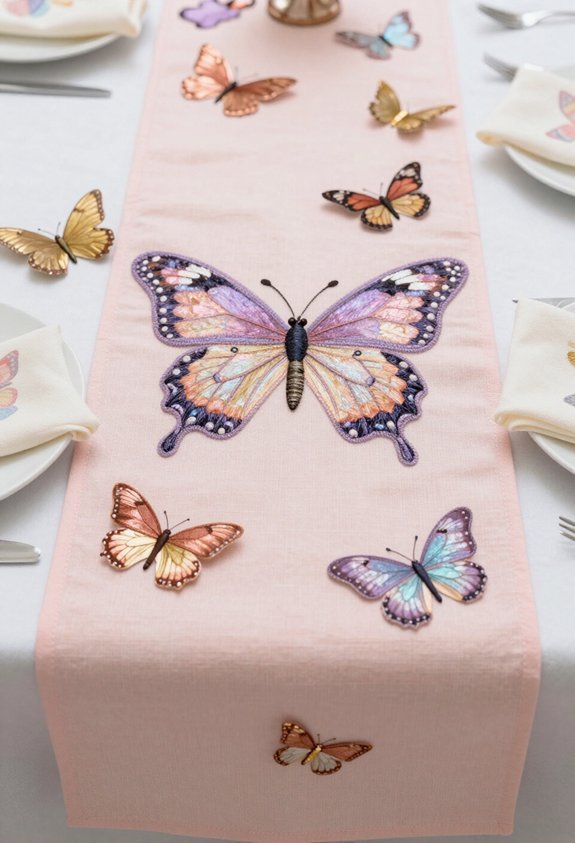 colorful butterfly table decor