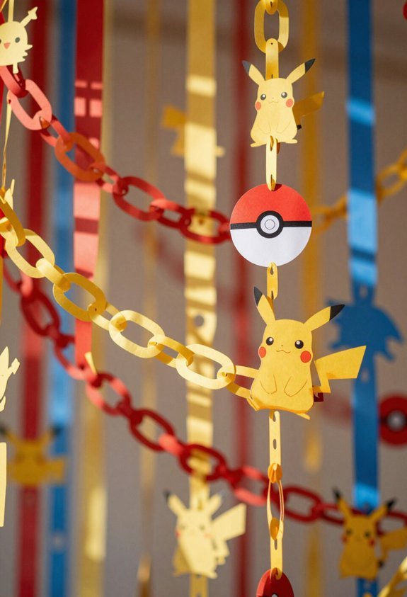 colorful diy pok mon garlands