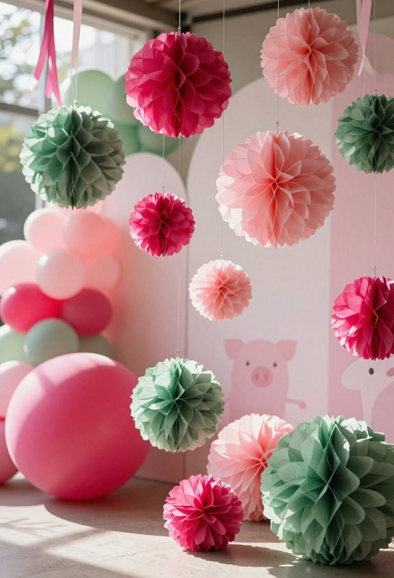colorful fluffy party decoration