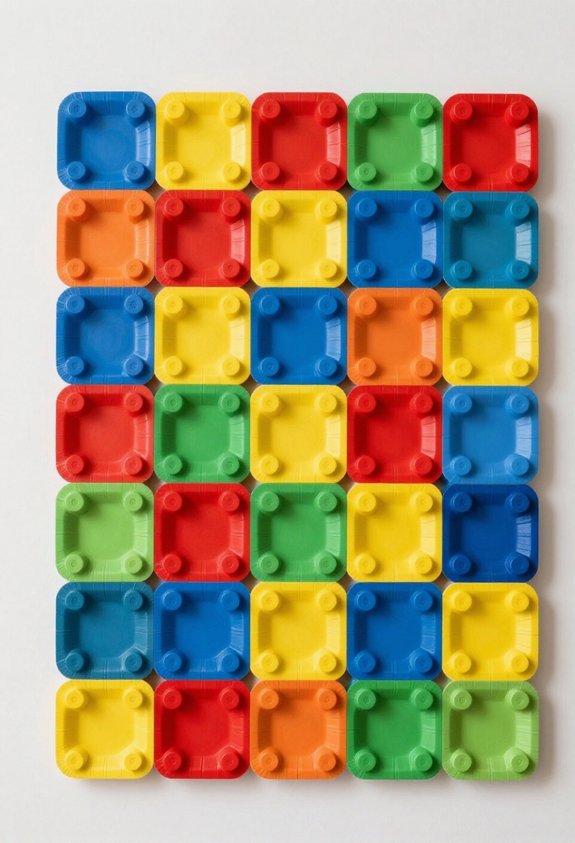 colorful lego brick wall