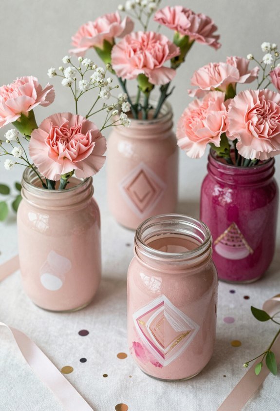 colorful mason jar creations