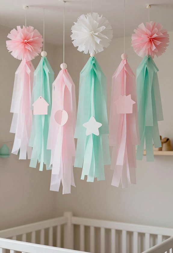 colorful paper ceiling decorations