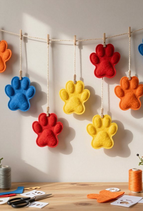 colorful paw print banner