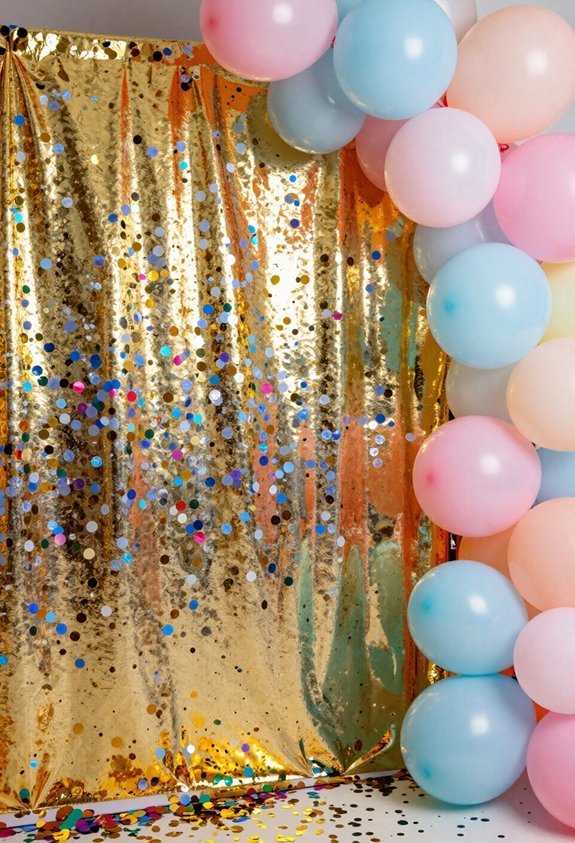 colorful photo backdrop installations
