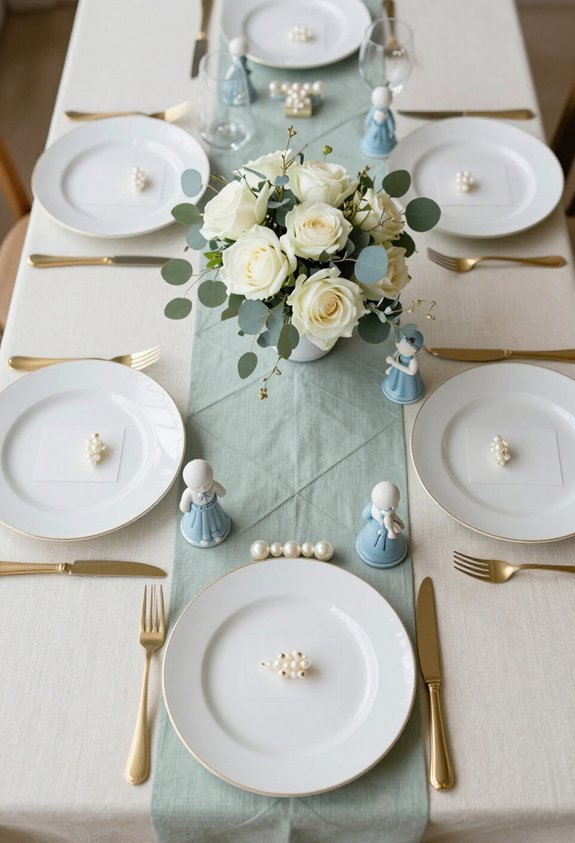 colorful runners and centerpieces