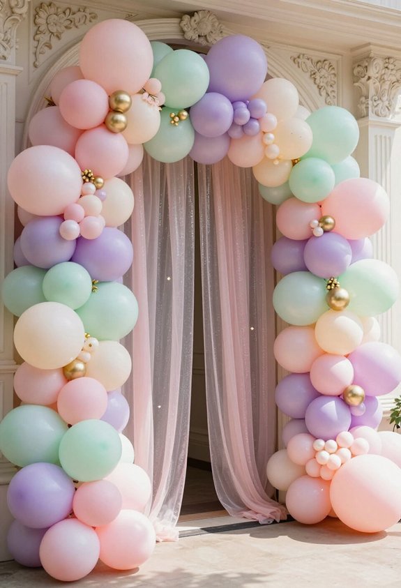 colorful unicorn party entrance