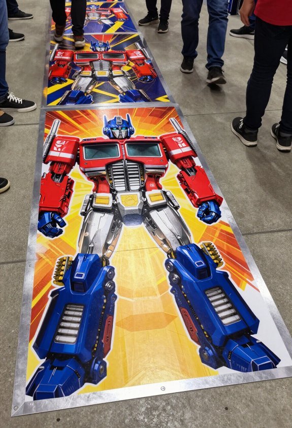 colorful vinyl pathway decals