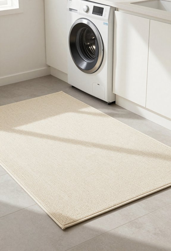 comfortable washable laundry rug