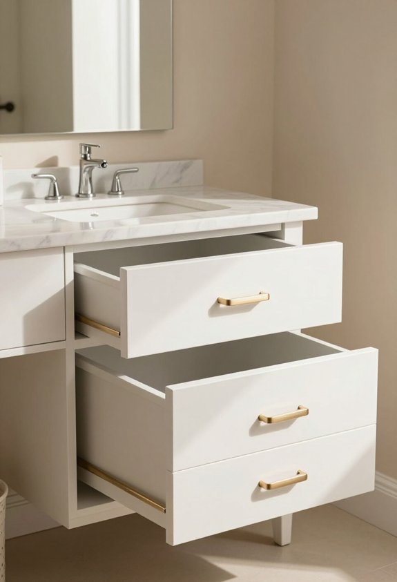 compact vanity storage solution