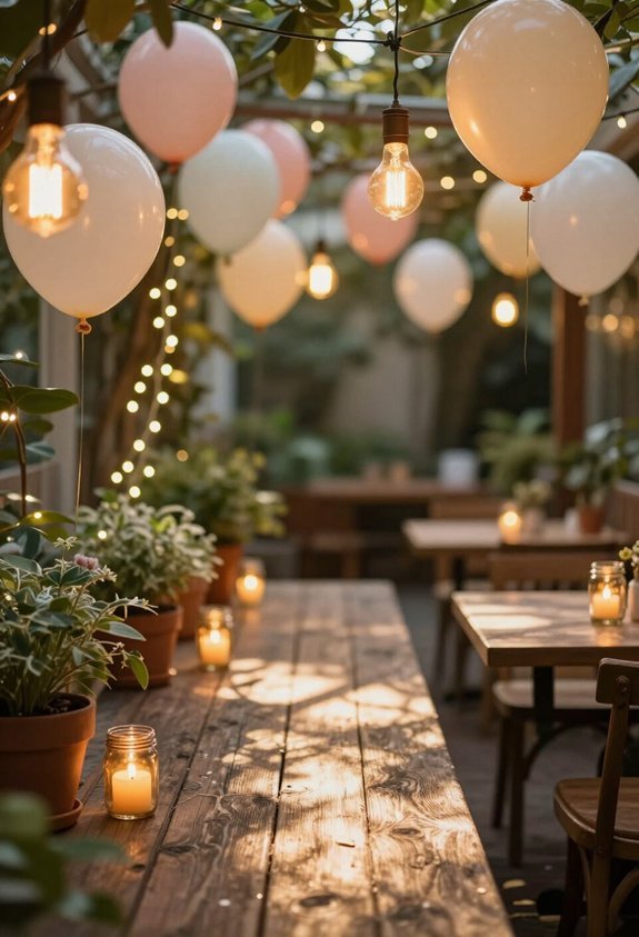 cozy string lights ambiance