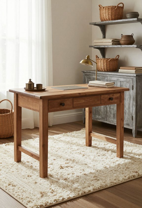 cozy workspace with area rug