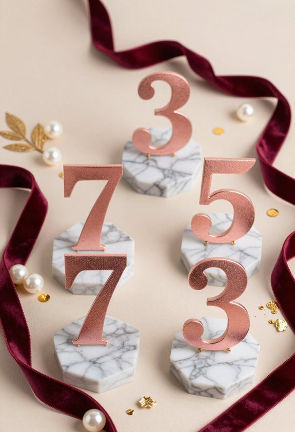 creative 40th birthday table numbers