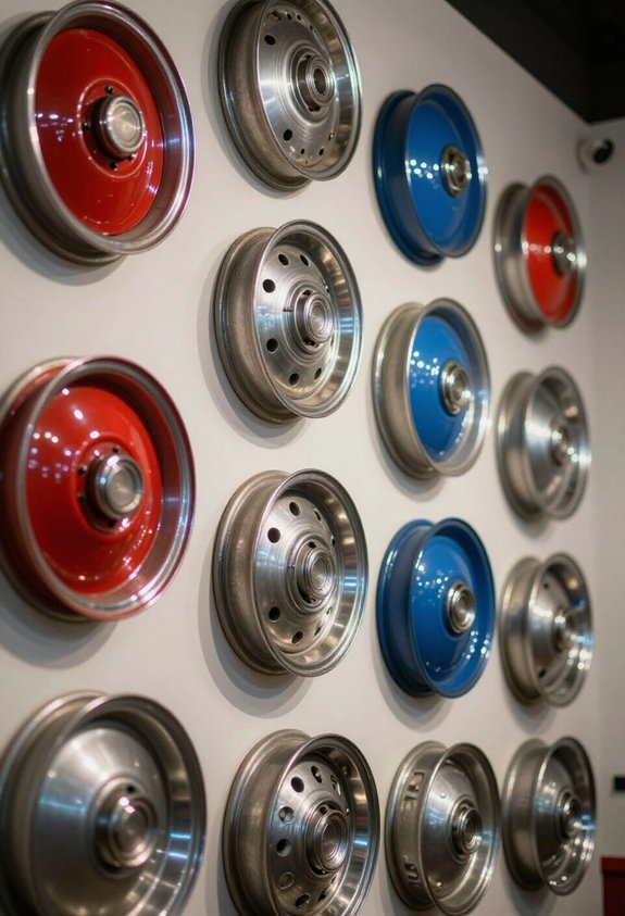 creative hubcap wall decor