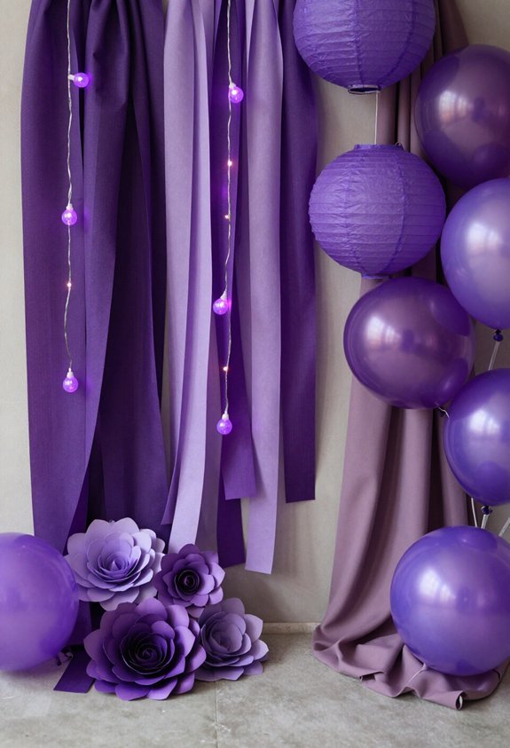 creative purple party decorations