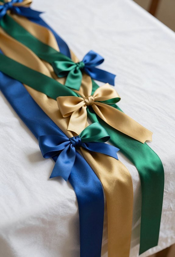 creative ribbon table runners