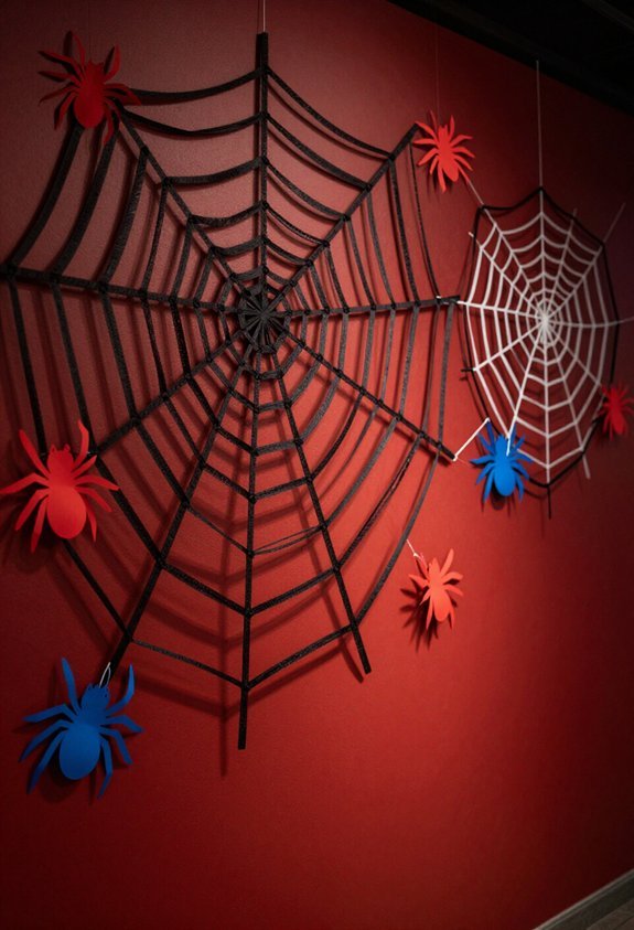 creepy crawly paper webs