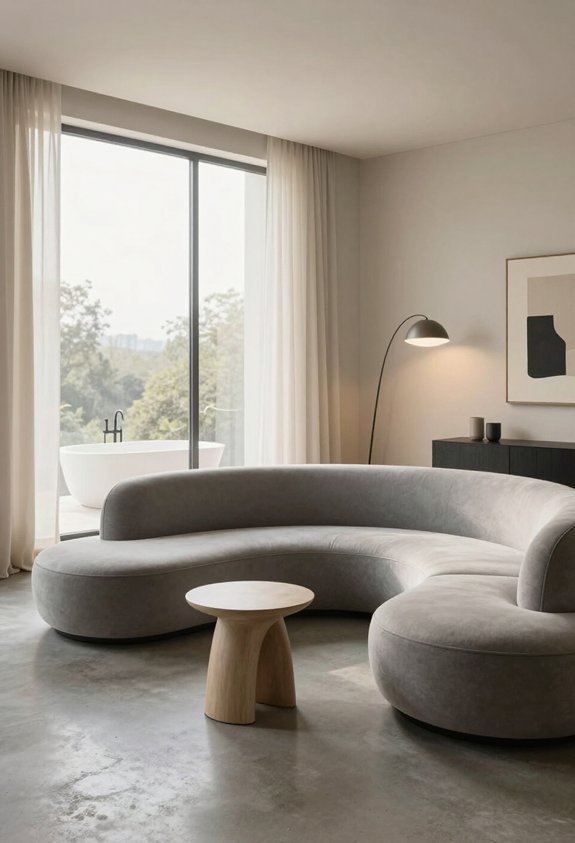 curved furniture softens modern design