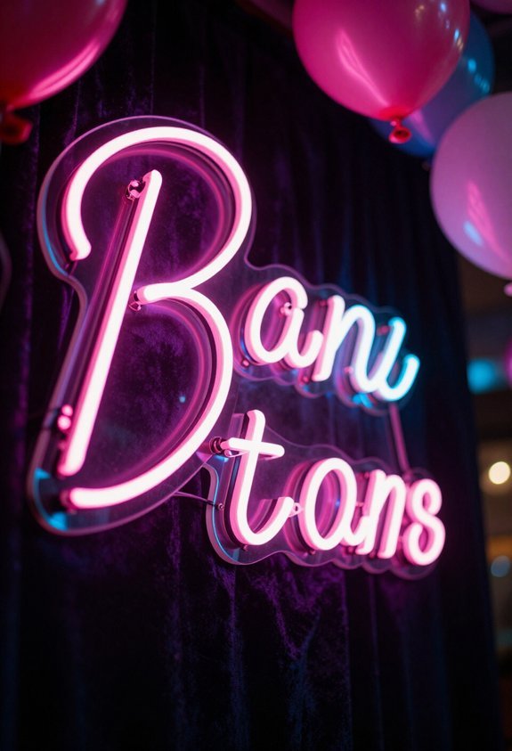 custom neon sign decoration
