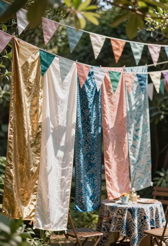 decorative bunting and banners