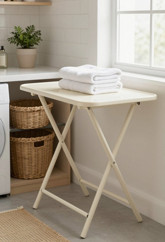 dedicated folding table setup