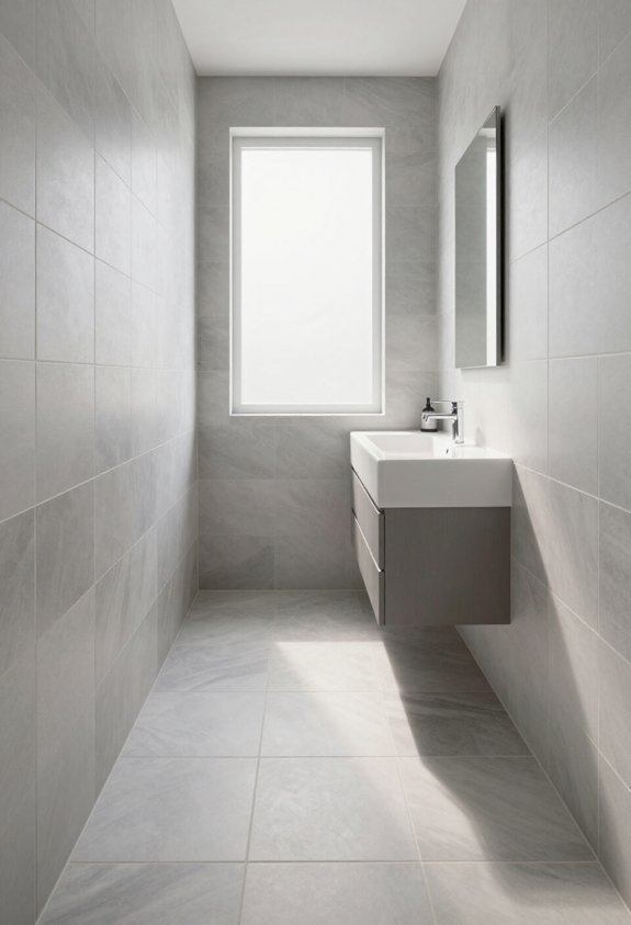 diagonal tiles create spaciousness