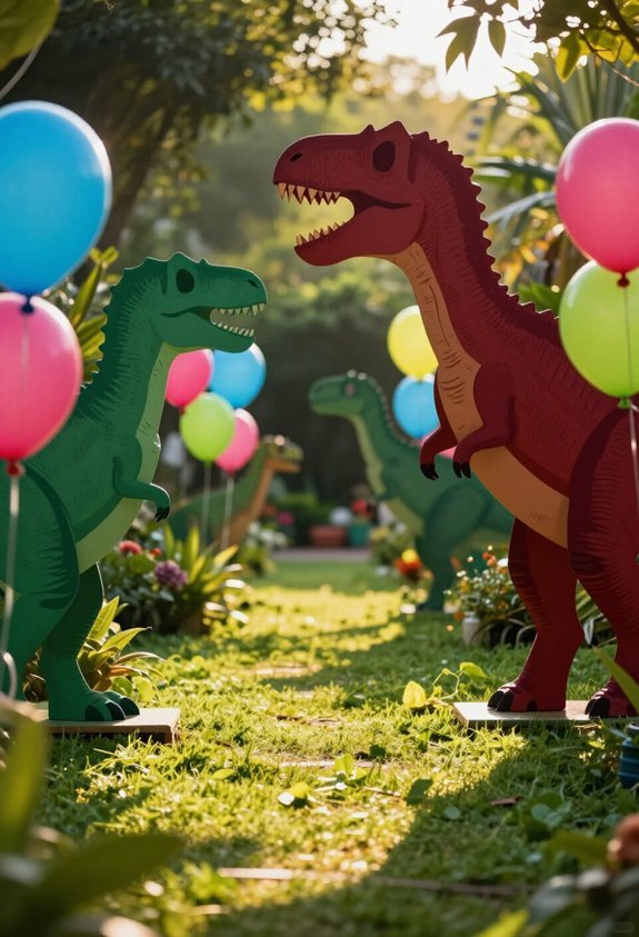 dinosaur pathway silhouette markers