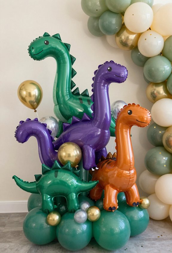 dinosaur themed balloon decorations