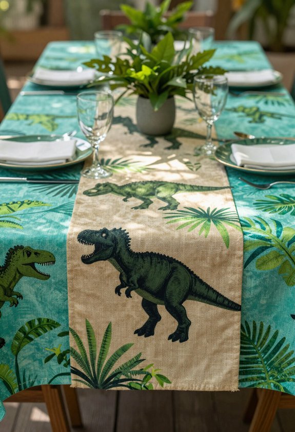 dinosaur themed table decor