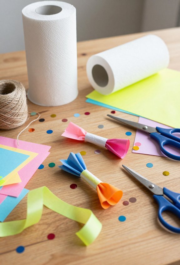 diy colorful confetti poppers