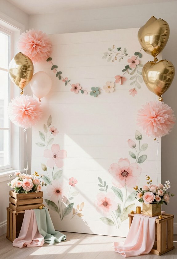 diy colorful first birthday backdrops