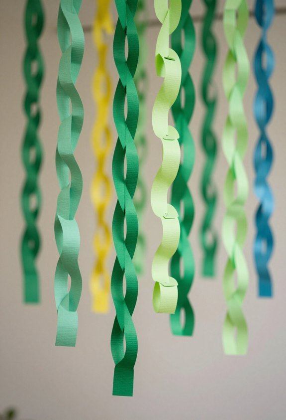diy colorful paper seaweed